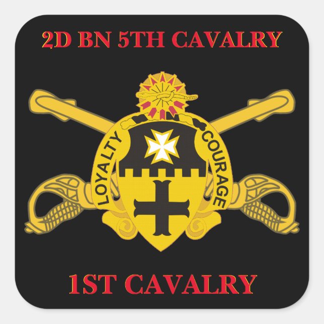 2ND BATTALION 5TH CAVALRY 1ST CAVALRY STICKERS (Front)