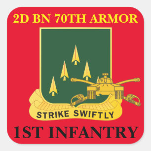 2ND BATTALION 70TH ARMOR 1ST INFANTRY STICKERS