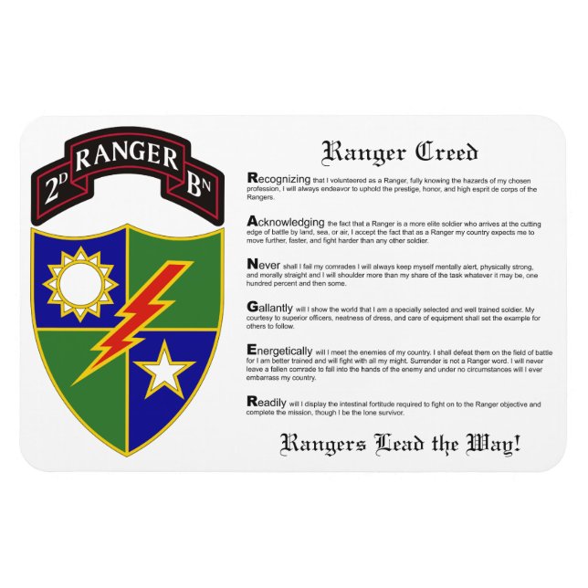 2nd Battalion - 75th Ranger Regiment Magnet 4x6 (Horizontal)