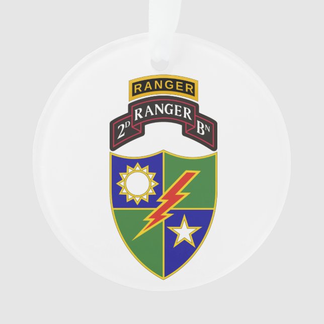 2nd Battalion - 75th Ranger w/Tab Ornament (Front)