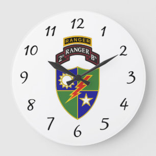 2nd Battalion - 75th Ranger w/Tab - Wall Clock