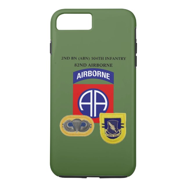 2ND BATTALION (ABN) 504TH INFANTRY iPHONE CASE (Back)