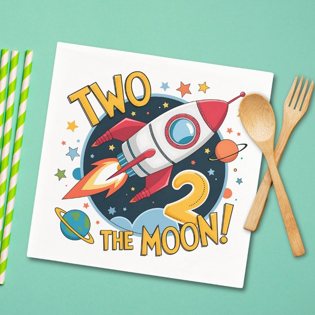 2nd Birthay Two the Moon  Napkin (Creator Uploaded)