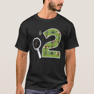 2nd Birthday 2 Magnifying Glass Insects Bugs Bday T-Shirt