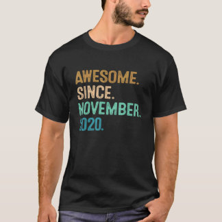 2nd Birthday  2 Year Old Awesome Since November 20 T-Shirt