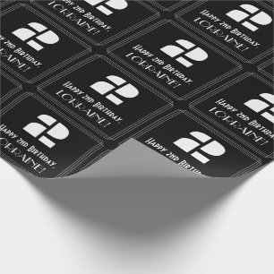 2nd Birthday: Art Deco Inspired Look "2" & Name Wrapping Paper