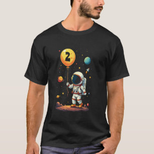 2nd Birthday Astronaut Planet Walk T-Shirt