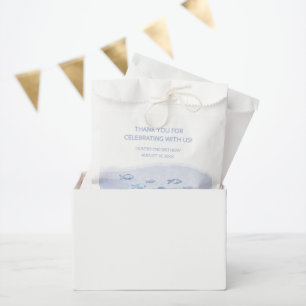 2nd birthday blue sea fish cute illustrated favour bag
