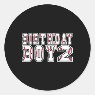 2nd Birthday Boy 2 Years Old Sell Theme Lover Part Classic Round Sticker