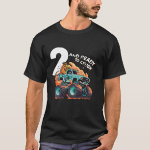 2nd Birthday Boy Monster Truck 2 Year Old Ready To T-Shirt