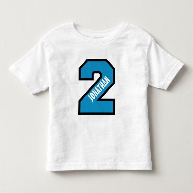 2nd Birthday Boy Sports Number Two Years A01 Toddler T-Shirt (Front)