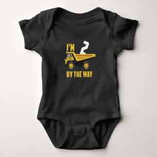 2nd birthday boy Toddler Construction Truck gift Baby Bodysuit