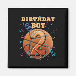 2nd Birthday Boy Two 2 Years Old Sketll Players Te Magnet