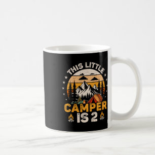 2nd Birthday Camping Party 2 Year Old Girl Boy Cam Coffee Mug