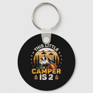 2nd Birthday Camping Party 2 Year Old Girl Boy Cam Key Ring