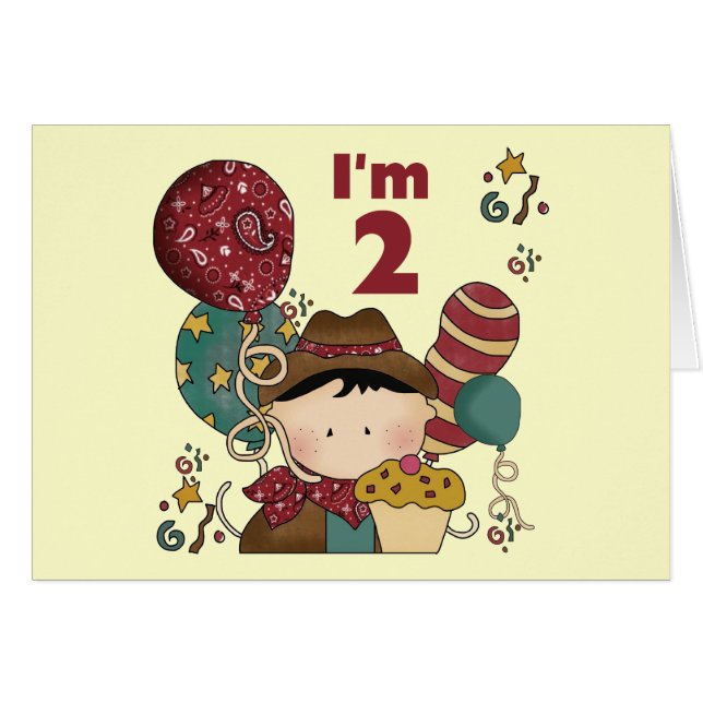 2nd Birthday Cowboy T-shirts and Gifts (Front Horizontal)