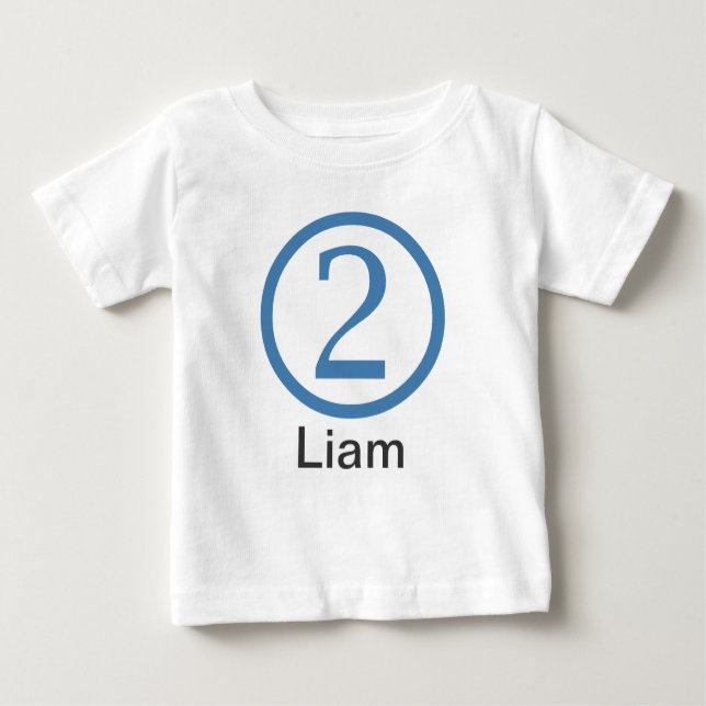 2nd  Birthday Customisable T-Shirt Boy (Front)