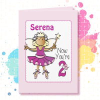 2nd Birthday Cute Sweet Ballerina Cartoon Ethnic 