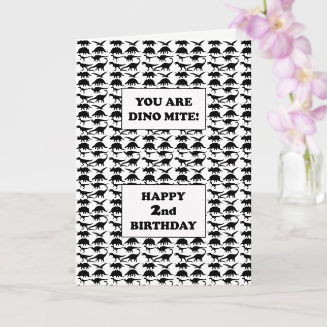 2nd Birthday Dino Mite Card (Orchid)