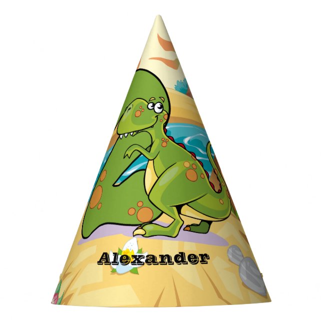 2nd Birthday Dinosaur Party Hat (Front)