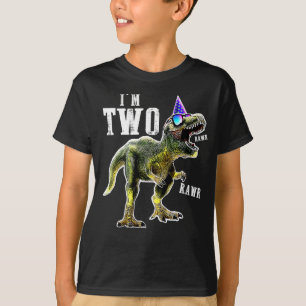 2ND birthday Dinosaur T-rex Shirt 2 year old Birth