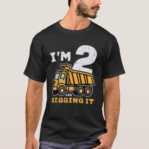 2nd Birthday Dump Truck 2 Construction Boys Toddle T-Shirt