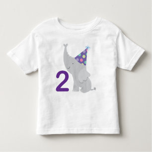 2nd Birthday Elephant Toddler T-Shirt