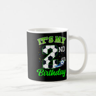 2nd Birthday Football Boy Girl Kids Soccer Sports Coffee Mug