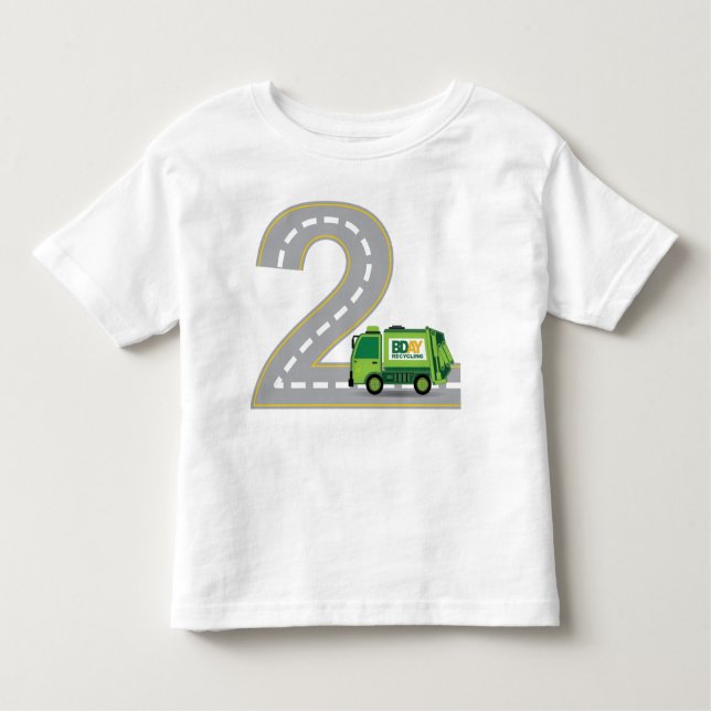 2nd Birthday Garbage Truck T-shirt (Front)