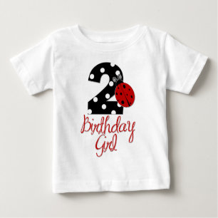 2nd Birthday Girl - Ladybug - 2 Lady Bug Baby T-Shirt