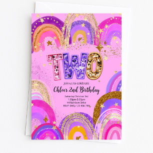 2nd Birthday Girls Party Invitation
