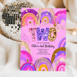 2nd Birthday Girls Party Invitation