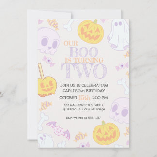 2nd Birthday Halloween Party Invitation