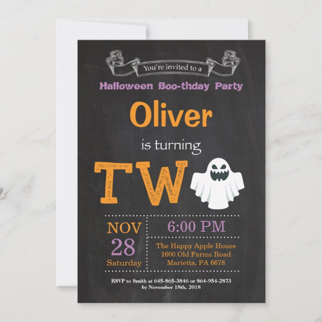 2nd Birthday Halloween Party Invitation (Front)