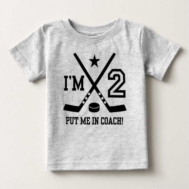 2nd Birthday Hockey Baby T-Shirt (Front)