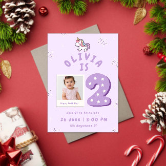 2nd Birthday Invitation for Baby Girl