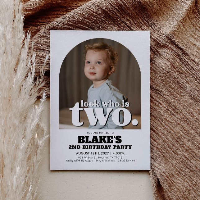 2nd Birthday Invitation Look Who Is Two Invitation (Creator Uploaded)