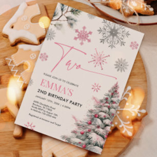 2nd Birthday Invitation, Winter Two Birthday Invitation