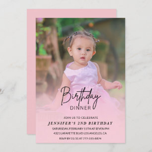 2nd birthday invitations Birthday Dinner Photo