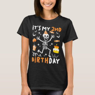 2nd birthday kids funny skeleton 2nd birthday T-Shirt