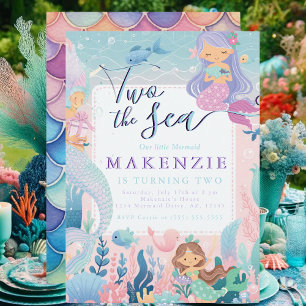 2nd Birthday Mermaid Invitation