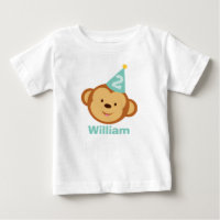 2nd Birthday Monkey Boy with Personalised Name