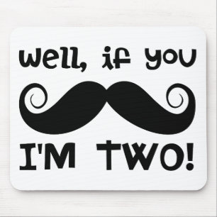 2nd Birthday Moustache Mouse Pad