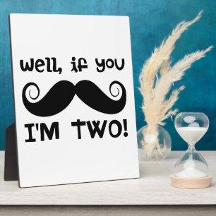 2nd Birthday Moustache Plaque