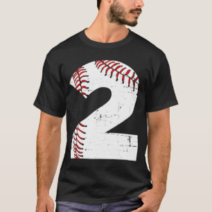 2nd Birthday of Boy or Girl 2 Year Old Baseball Tw T-Shirt