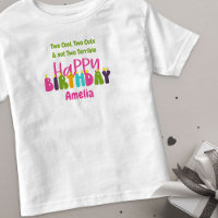 2nd Birthday One-derful Day Colourful Candles Girl