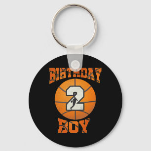 .2nd Birthday Outfit Boy Basketball Second 2 Year  Key Ring