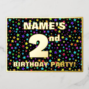 2nd Birthday Party — Fun, Colorful Stars Pattern