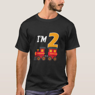 2nd Birthday Party Train Toy 2 Year Old Funny B Da T-Shirt