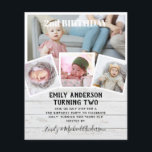 2ND Birthday Photo Collage Boy or Girl Mixed Colou Flyer<br><div class="desc">Beautifully modern 4 x PHOTO COLLAGE with overlay text and trendy typography layout with text template fields on both sides (qr scanning code optional) so you can add all your required party event announcement thank you details. This all-in-1 birthday item can be used as an announcement, celebration invitation or as...</div>
